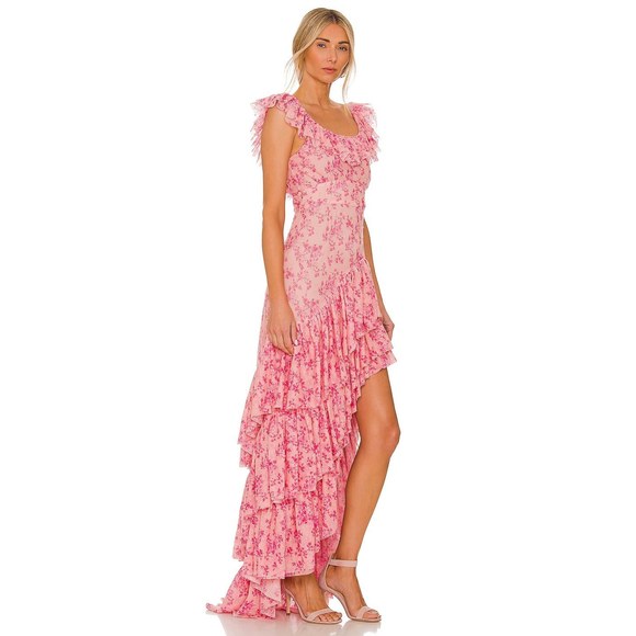 NWT LoveShackFancy Floral Winslow Maxi Dress in Autumn Rose Size 4 - Picture 3 of 16